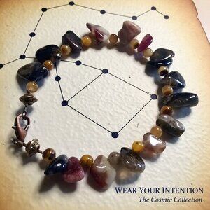 Semi-Precious Stone Beads: Rhodochrosite Ametrine Agate +++ | Mostly Dark Colors